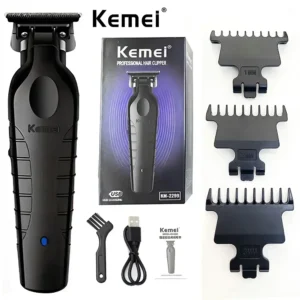 Kemei-Cordless Elétrica Cabelo Trimmer para Barbear