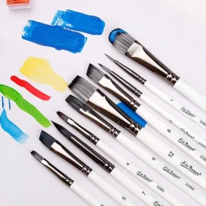 Conjunto De Pincéis Profissionais De 10 Unidades-Cerdas De Nylon Para Acrílico , Óleo , Aquarela , Detalhamento Em Minia